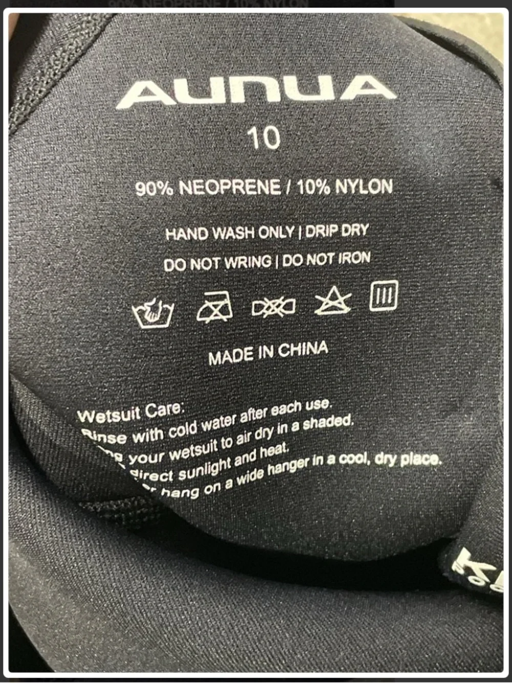 Aunua Kids Black Long Sleeve One-Piece Swimsuit Wetsuit